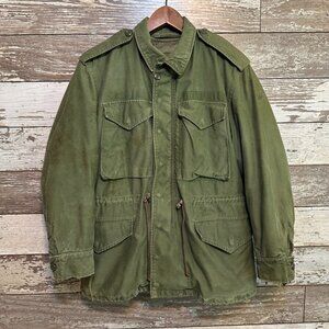 Vintage 60s Vietnam Era Military Green Liner Jacket Field Worn Army Jacket
